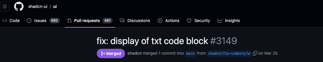 Shadcn temporary branches don't utilize prefixes